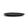 Flat plate Ariane Antracita Triangular Ceramic Black Ø 21 cm (12 Units)