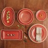 Flat plate Ariane Terra Ceramic Red Ø 18 cm (12 Units)