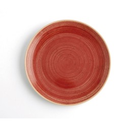 Plato Llano Ariane Terra Rojo Cerámica Ø 21 cm (12 Unidades)