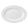 Flat plate Ariane Prime Oval Ceramic White (38 x 25 cm) (6 Units)