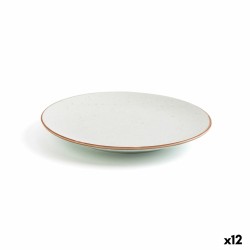 Plato Llano Ariane Terra Cerámica Beige (Ø 18 cm) (12 Unidades)