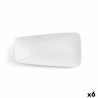 Flat plate Ariane Vital Rectangular Ceramic White (38 x 20,4 cm) (6 Units)