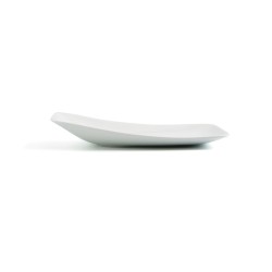 Flat plate Ariane Vital Rectangular Ceramic White (38 x 20,4 cm) (6 Units)