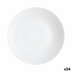 Plato Hondo Luminarc Pampille Blanco Vidrio (20 cm) (24 Unidades)