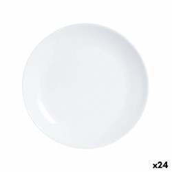 Assiette à dessert Luminarc Diwali Blanc verre 19 cm (24 Unités)