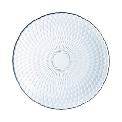 Plato Llano Luminarc Pampille Transparente Vidrio (25 cm) (24 Unidades)