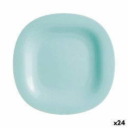 Plato Llano Luminarc Carine Turquesa Vidrio (Ø 27 cm) (24 Unidades)