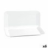 Fuente de Cocina Quid Basic Rectangular Cerámica Blanco (35,8 x 21 cm) (6 Unidades)