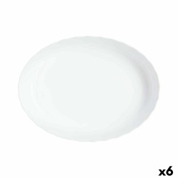 Serving Platter Luminarc Trianon Oval White Glass 31 x 24 cm (6 Units)