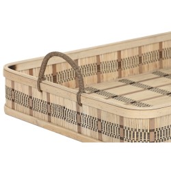 Set of trays DKD Home Decor Light brown Bamboo 54 x 43 x 9 cm (3 Units) (2 Units)