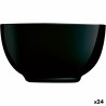 Bol Luminarc Diwali Noir Noir verre Verre trempé 14,5 cm (24 Unités)