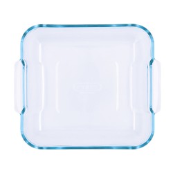 Serving Platter Pyrex Classic Squared Transparent Glass 25 x 22 x 6 cm (6 Units)