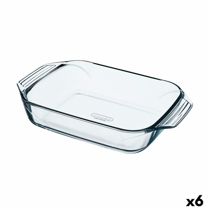 Fuente para Horno Pyrex Irresistible Transparente Vidrio Rectangular 35 x 23,1 x 6,5 cm (6 Unidades)