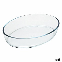 Fuente para Horno Pyrex Classic Vidrio Transparente Vidrio Ovalada 35 x 24 x 7 cm (6 Unidades)