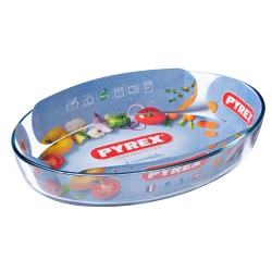 Fuente para Horno Pyrex Classic Vidrio Transparente Vidrio Ovalada 35 x 24 x 7 cm (6 Unidades)