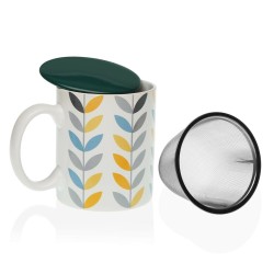 Taza con Filtro para Infusiones Versa Erin Porcelana Gres