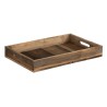 Snack tray 48 x 32 x 6 cm Natural Fir wood 3 Pieces