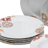 Tableware Burgundy Mustard Porcelain 1 cm 37 x 23 x 30 cm 18 Pieces