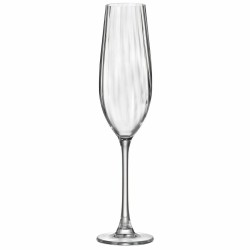 Champagne glass Bohemia Crystal Optic Transparent Glass 260 ml (6 Units)