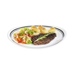 Plato Llano Luminarc Friends Time Bistr Blanco/Negro Vidrio Ø 30 cm Carne (12 Unidades)