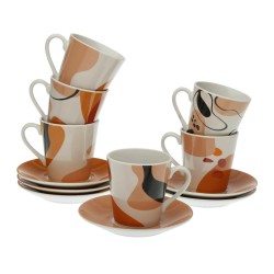 Set of 6 Cups with Plate Versa Katrien Porcelain