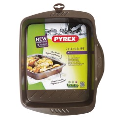 Fuente para Horno Pyrex Asimetria Rectangular Metal 30 x 24 cm (6 Unidades)