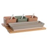 Appetizer Set DKD Home Decor 26 x 9 x 4 cm Porcelain Multicolour Bamboo 8 Pieces Scandinavian