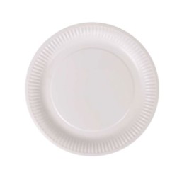 Set de Platos Algon Blanco Cartón Desechables 23 cm 100 Unidades