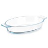 Serving Platter With handles Transparent Borosilicate Glass 800 ml 27 x 4,5 x 15,8 cm (18 Units)