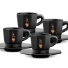 Piece Coffee Cup Set Bialetti 700000671 Black Porcelain 75 ml