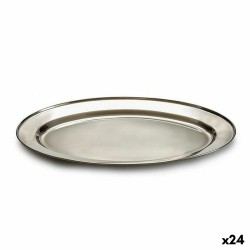 Bandeja Plateado Acero Inoxidable 40 x 2,5 x 26,5 cm (24 Unidades)