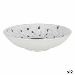 Plato Hondo La Mediterránea Barroc Porcelana (12 Unidades) (ø 21 x 5,3 cm)