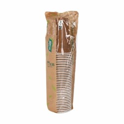 Set de Vasos Algon Desechables Cartón papel kraft 35 Piezas 350 ml (20 Unidades)