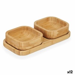 Appetizer Set Brown Bamboo (12 Units)