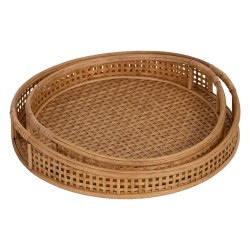 Tray Natural Bamboo 44,5 x 44,5 x 8,5 cm (2 Units)