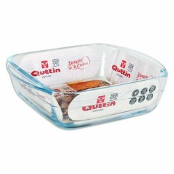 Baking tray Quttin 66603 1,1 L Glass Squared 1,1 L 19,7 x 16,8 x 5,6 cm (10 Units)