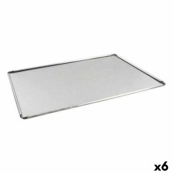 Plateau pour Four VR Argenté Aluminium Rectangulaire 40 x 28 x 0,5 cm (6 Unités)