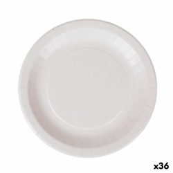 Set de Platos Algon Desechables Blanco Cartón 28 cm (36 Unidades)