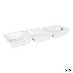 Cuenco La Mediterránea Yummy Aperitivo Porcelana Blanco 29,3 x 9,5 x 3,3 cm (16 Unidades) (29,3 x 9,5 x 3,3 cm)