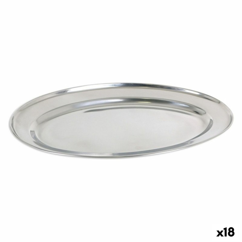 Bandeja Privilege 42853 Acero Inoxidable Oval (18 Unidades) (35 x 22,2 cm)