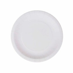 Set de Platos Algon Desechables Blanco Cartón 20 cm (10 Unidades)