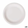 Set de Platos Algon Desechables Blanco Cartón 28 cm (36 Unidades)