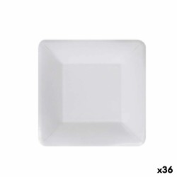 Set de Platos Algon Desechables Blanco Cartón 18 cm (36 Unidades)