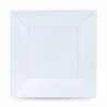 Set of reusable plates Algon Squared White Plastic 23 x 23 x 2 cm (24 Units)