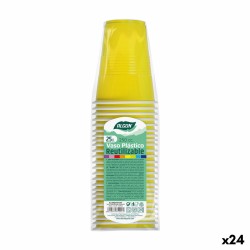 Set de vasos reutilizables Algon Amarillo 24 Unidades 250 ml (25 Piezas)