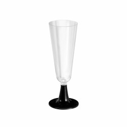 Reusable cava glasses Algon Black 6 Units 150 ml (50 Pieces)