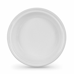 Set de platos reutilizables Algon Redondo Blanco Plástico 20,5 x 3 cm (6 Unidades)