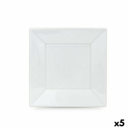 Set de platos reutilizables Algon Blanco Plástico 23 x 23 x 1,5 cm (36 Unidades)