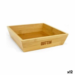 Bowl Quttin Brown Bamboo 29,3 x 14 x 5 cm (12 Units)