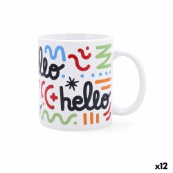 Taza Quid Rombos Cerámica 330 ml (12 Unidades)